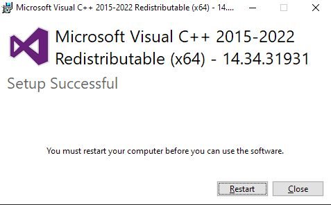 Microsoft Visual C++ Redistributable 2015-2022 (x64) screenshot