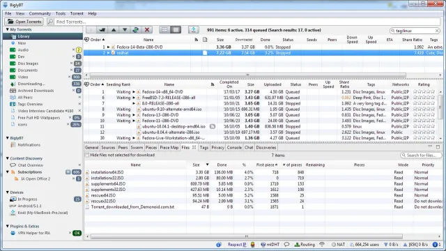 qBittorrent screenshot