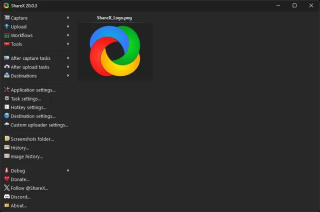 ShareX screenshot