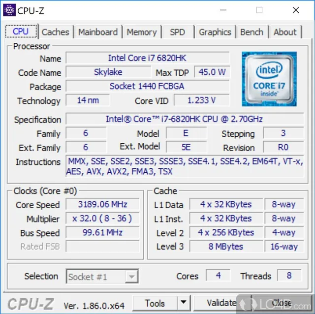 CPU-Z screenshot