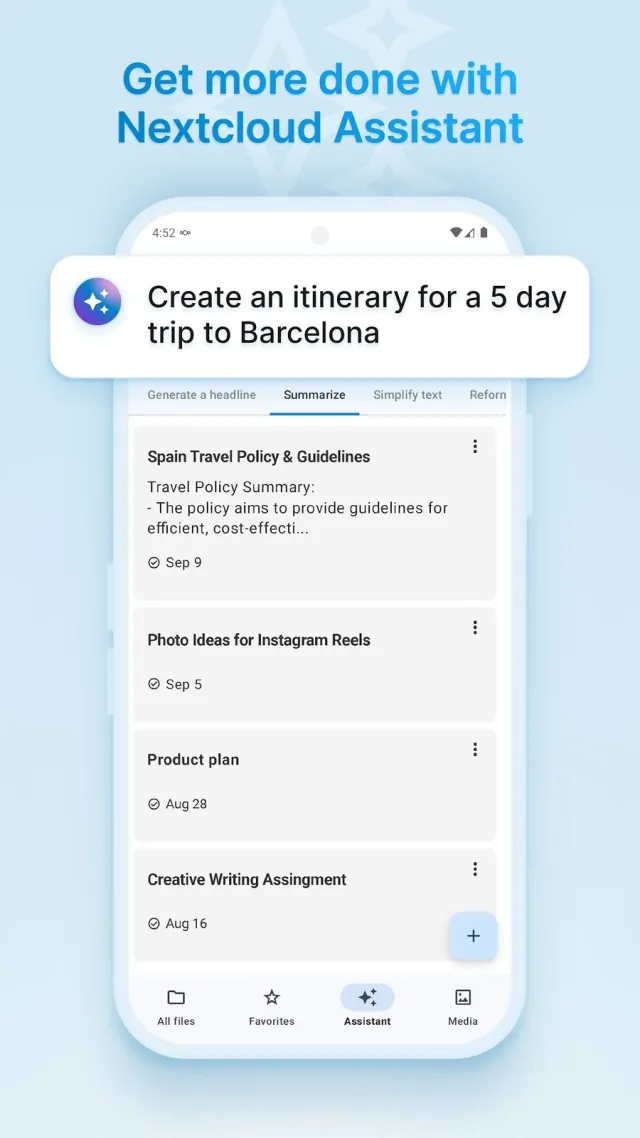 Nextcloud screenshot