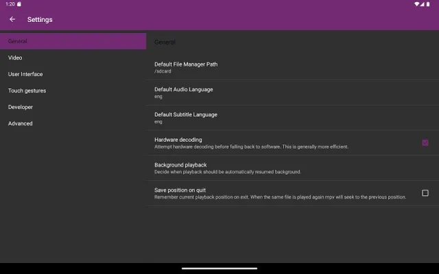 mpv for Android screenshot