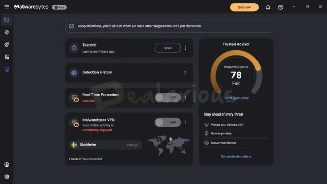 Malwarebytes screenshot